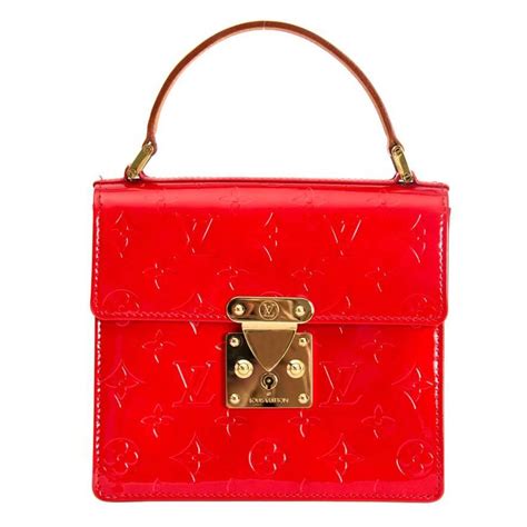 rare louis vuitton red monogram vernis spring street tote bag|Louis Vuitton Spring Street .